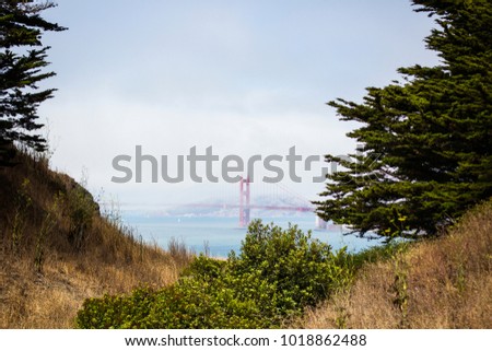 San Francisco, CA/USA– October 13, 2017: The Golden Gate Bridge as seen from Lands End  Stock fotó © 