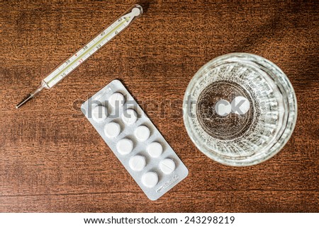 Cure the disease, couple of tablets dissolved at a temperature of the glass of water. Focus on the glass of water, in the old tone