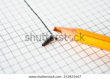 Pencil broke during drawing lines