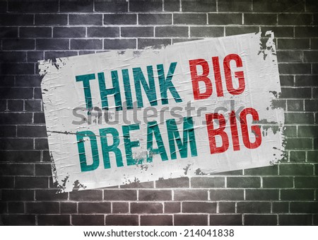 think big dream big - poster concept