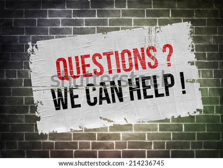 Questions? We can help! - poster concept