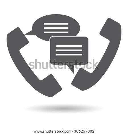  Support, call center handset Icons Quote speech bubble. Frame for text square. Text box vector