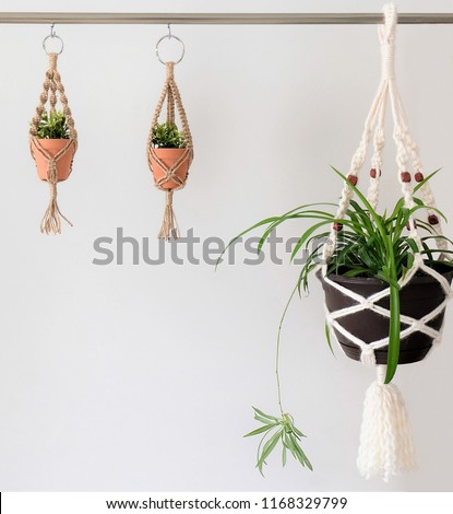 Meadow Plant Hanger with Flower Resin Beads