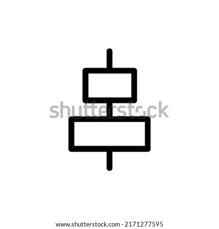 Linear horizontal align center icon design isolated on white background