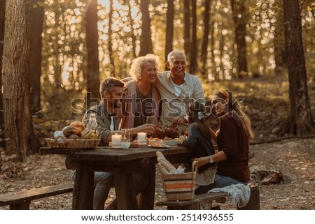 Similar – Image, Stock Photo Toddler in autumn outside in nature