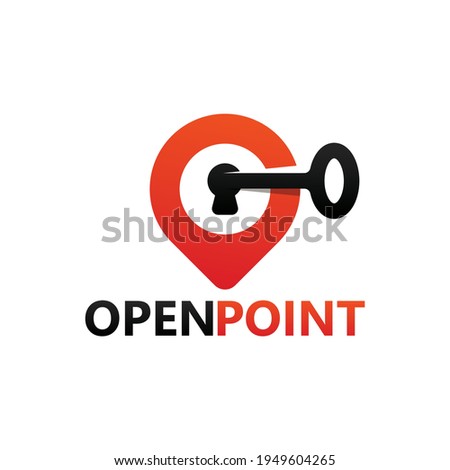 Key open point logo template design