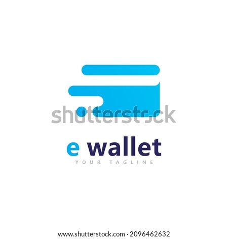 E wallet logo design vector design template