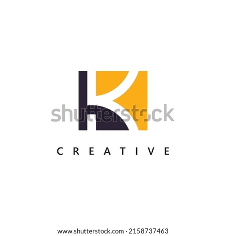 Letter K logo design Logo template  Creative K logo vector symbol Stok fotoğraf © 