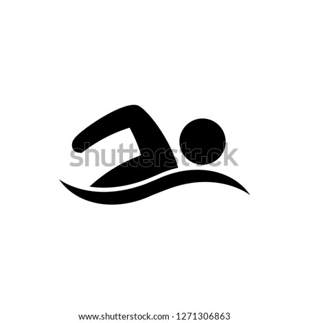 swimming icon vector template