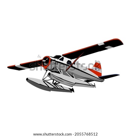Illustration Vector Graphic of Beaver Plane design