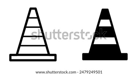 Cone Construction signal icon vector illustration