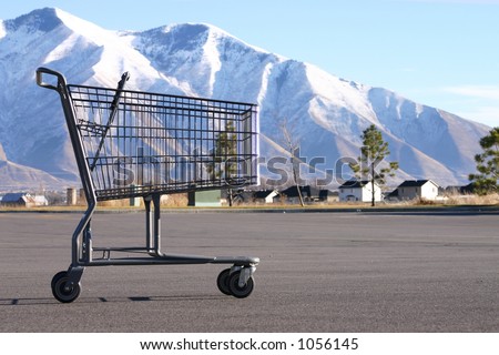 Shopping Cart in Parking Lot
