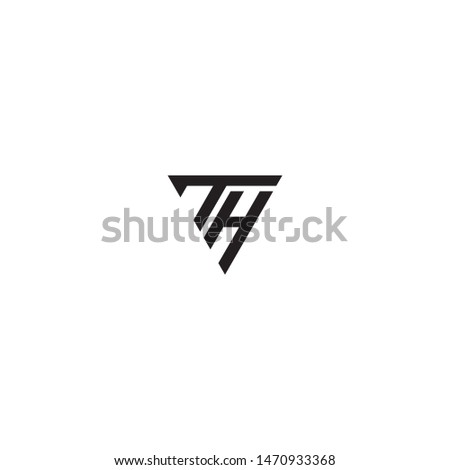 th initial triangle logo vector