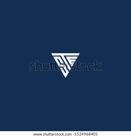 ste initial triangle logo vector modern