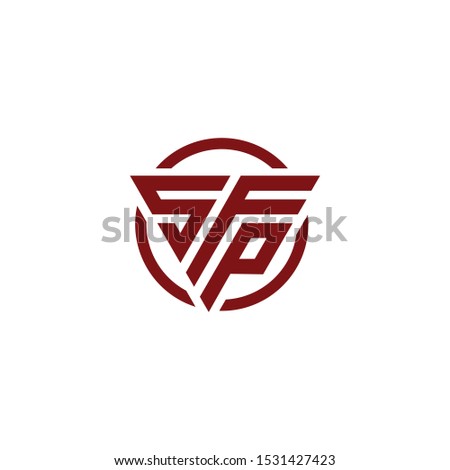 sfp initial triangle logo vector templet