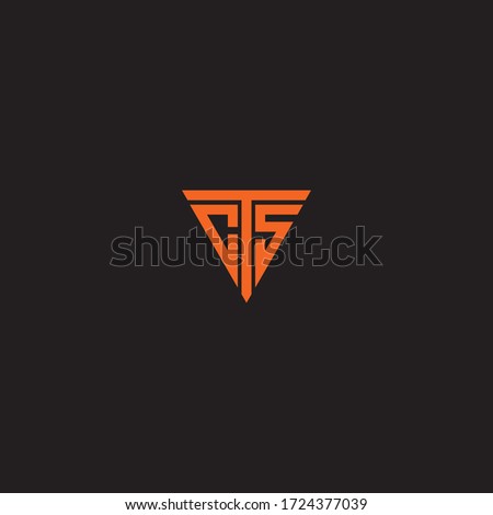 cts  initial triangle. logo vector line