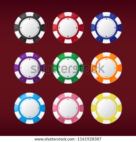 Set color Casino Poker Chips 