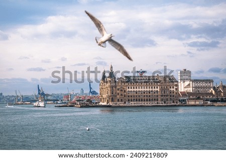 Similar – Image, Stock Photo The Istanbul ferry is starting to pick up speed.