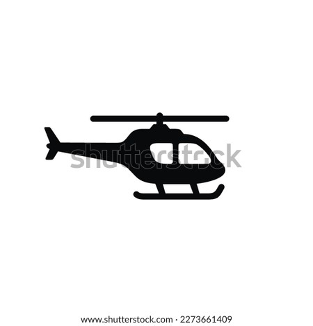 Helicopter icon isolated on white background