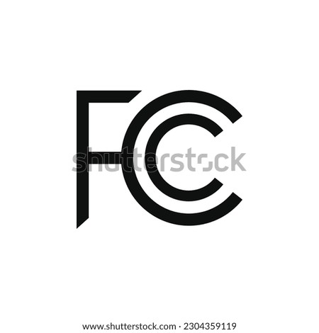 FCC mark icon isolated on white background
