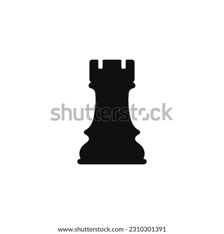 Rook chess icon isolated on white background