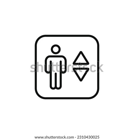 Elevator lift symbol icon isolated on white background