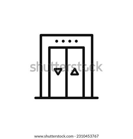 Elevator lift symbol icon isolated on white background