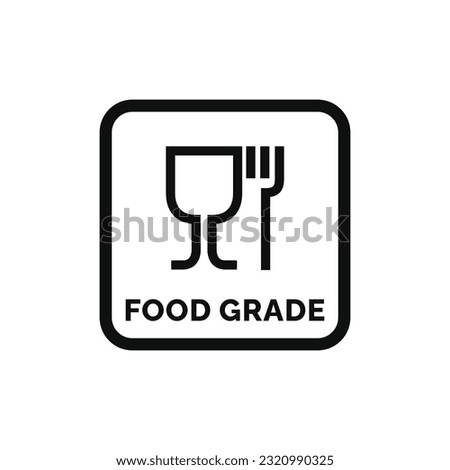 Food grade packaging mark icon symbol vector