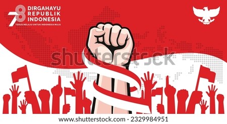 17 August. Indonesia Happy Independence Day banner, greeting card, background vector. Dirgahayu Republik Indonesia