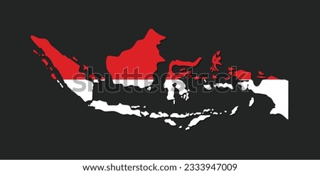 Indonesian map vector illustration. Indonesian map icon