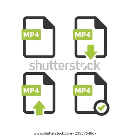 MP4 file icon isolated on white background