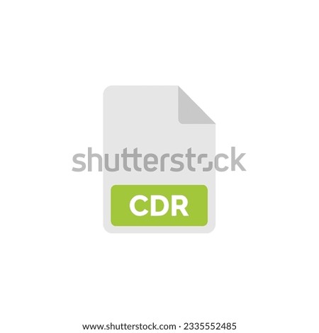 CDR file icon isolated on white background