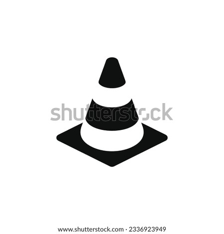 Traffic cone icon isolated on white background