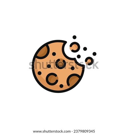 Cookies vector illustration isolated on white background. Cookies icon