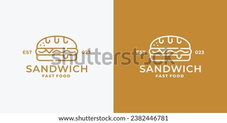 Sandwich logo design vector illustration