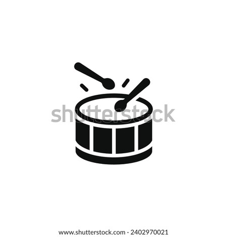 Drum icon isolated on white background