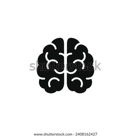 Brain icon isolated on white background