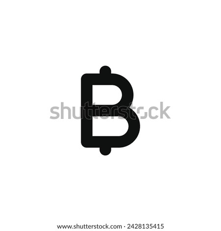 Baht icon isolated on white background