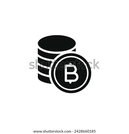 Baht icon isolated on white background