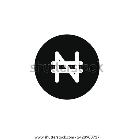 Naira icon isolated on white background