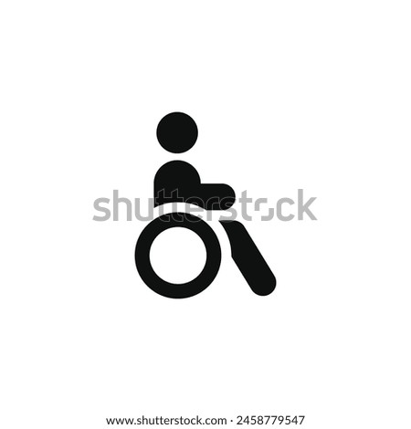 Disabled handicap icon isolated on white background. Wheelchair icon