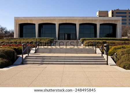 Ft Worth, Texas, USA - Jan. 6, 2015: The Amon Carter Museum of American Art is located in the cultural district of Fort Worth, Texas on Jan. 6, 2015.