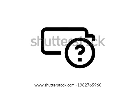 battery unknown vector icon outline style with white background perfect pixel 