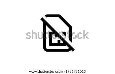 no sim card vector icon outline style with white background perfect pixel 