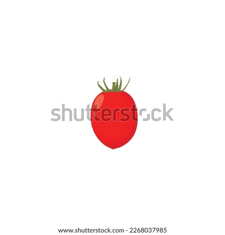 Roma tomato. Vector illustration isolated on white background. For template label, packing, web, menu, logo, textile, icon