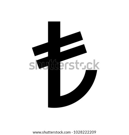 Turkish lira currency symbol icon. Vector