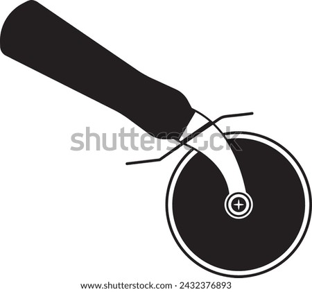 Pizza Cutter - Kitchen Knife Illustration in Vector