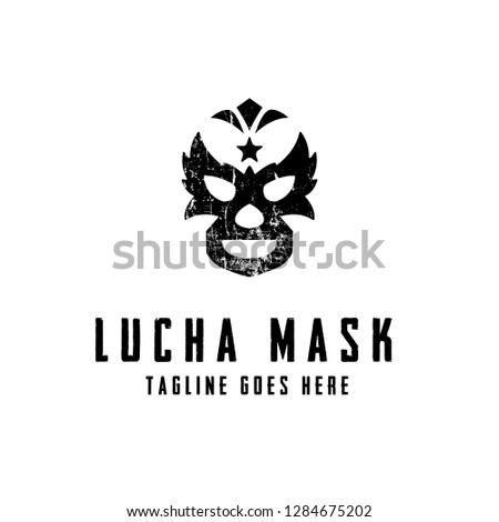 Lucha Mask Logo concept. Creative Minimal design template. Symbol for Corporate Business Identity. Creative Vector element