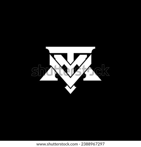 Initial based clean and minimal letter. TMV VMT MTV Monogram Logo Template. Elegant luxury alphabet vector design. Vector Logo