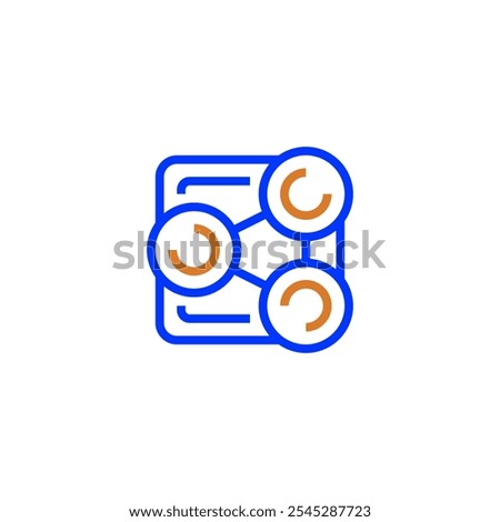 Share line icon. linear style sign for mobile concept and web design.